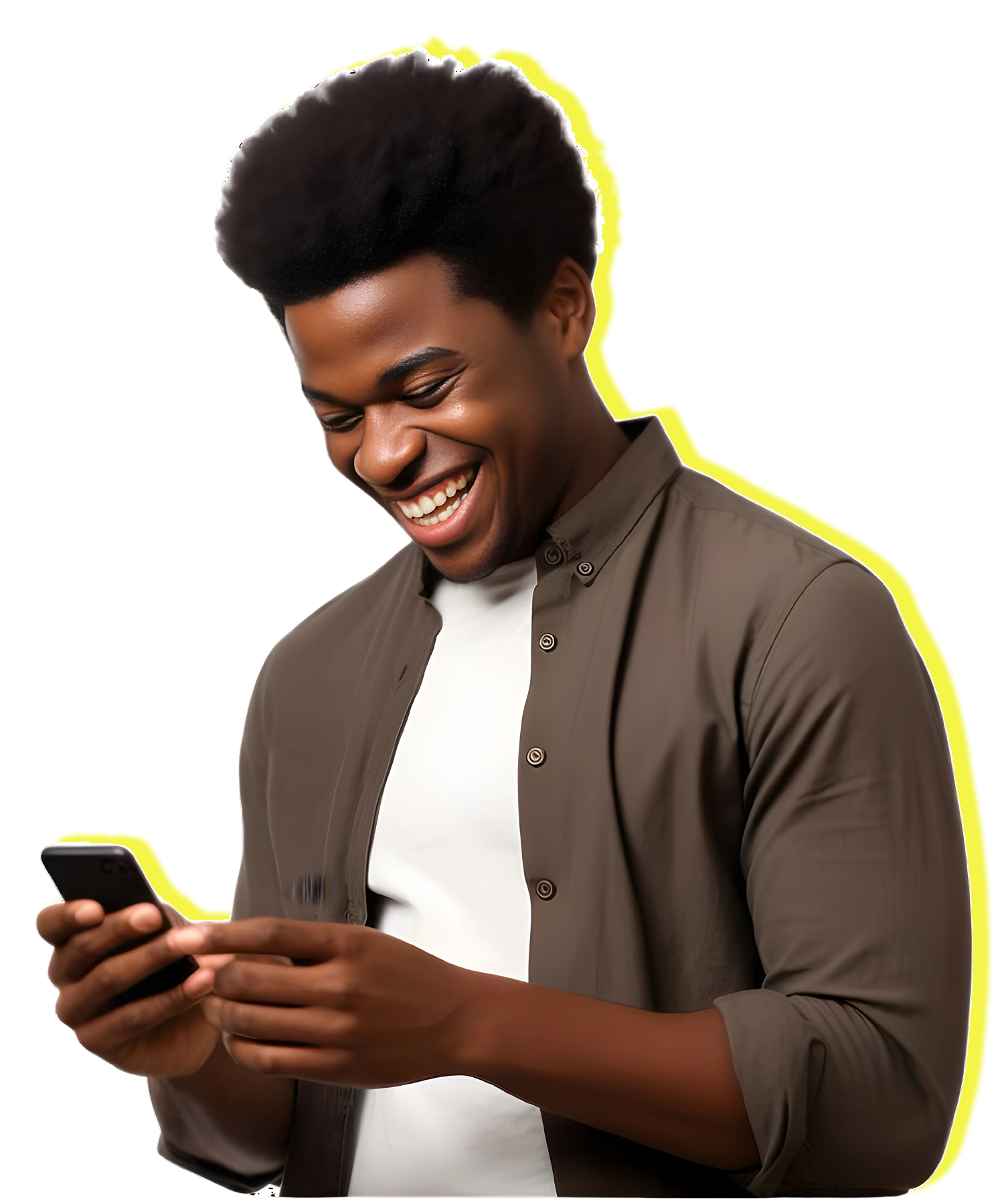 A Guy with a phone